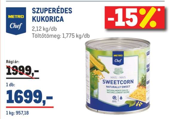 METRO Chef SZUPERÉDES KUKORICA