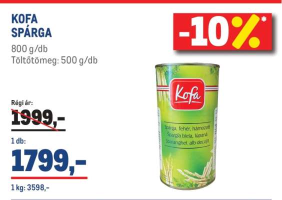 KOFA SPÁRGA