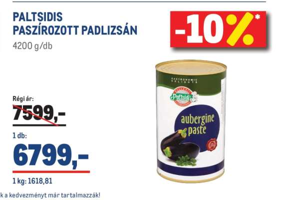 PALTSIDIS PASZÍROZOTT PADLIZSÁN