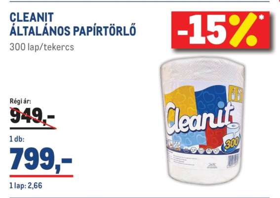 CLEANIT ÁLTALÁNOS PAPÍRTÖRLŐ