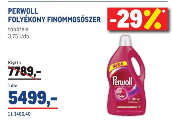 PERWOLL FOLYÉKONY FINOMMOSÓSZER