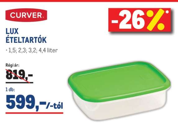 CURVER LUX ÉTELTARTÓK