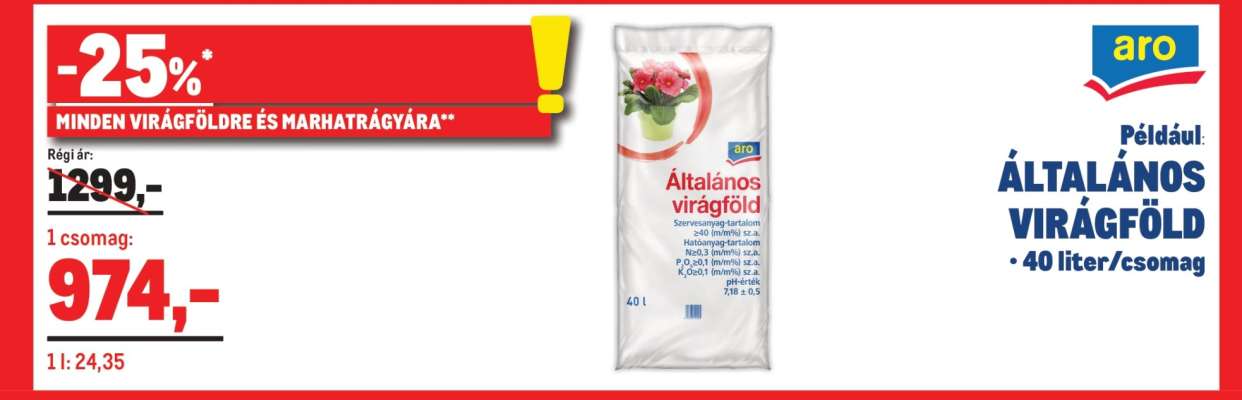 aro ÁLTALÁNOS VIRÁGFÖLD
