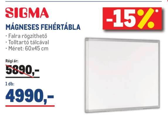 SIGMA MÁGNESES FEHÉRTÁBLA