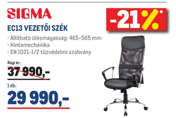 SIGMA EC13 VEZETŐI SZÉK