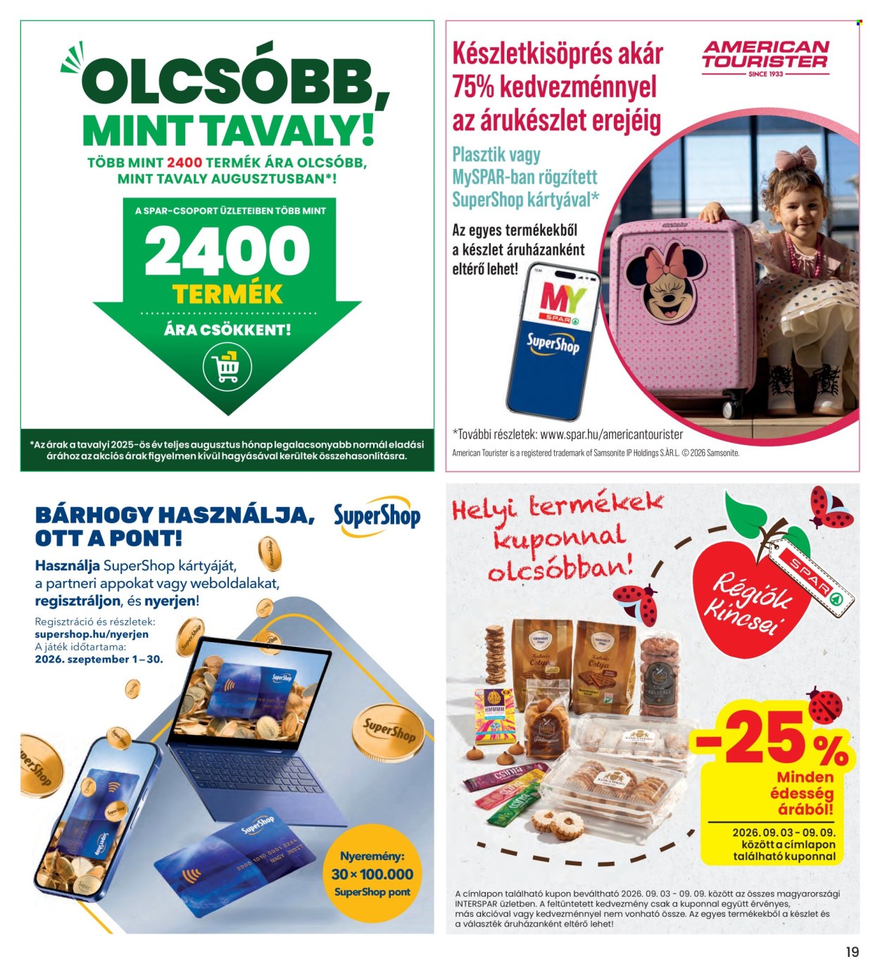 INTERSPAR akciós újságok - 2026.09.03 - 2026.09.09. Oldal 19