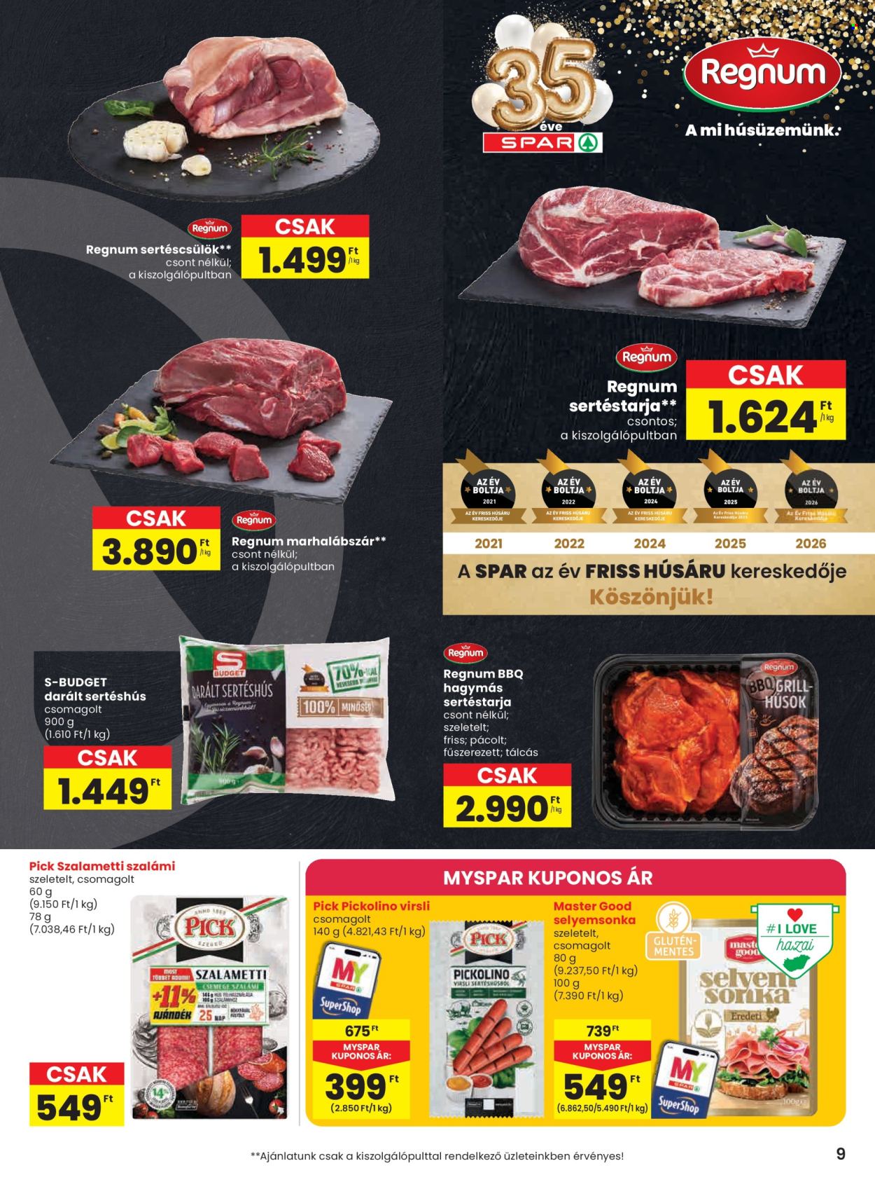 SPAR akciós újságok - 2026.09.03 - 2026.09.09. Oldal 9