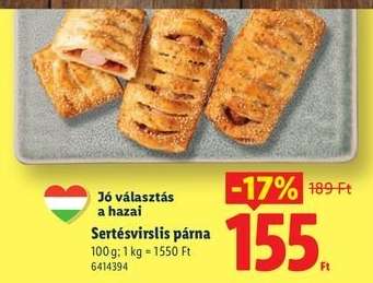 Sertésvirslis párna