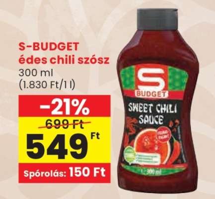 S-BUDGET édes chili szósz