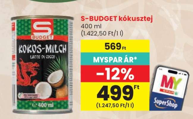 S-BUDGET kókusztej
