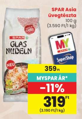SPAR Asia üvegtészta