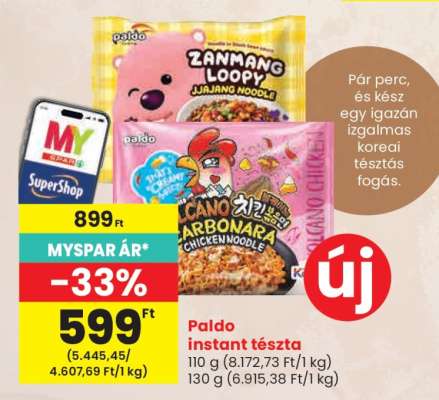 PALDO Instant tészta