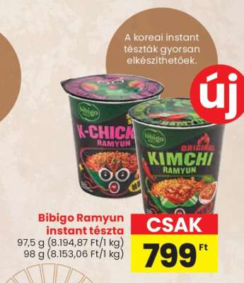 Bibigo Ramyun instant tészta