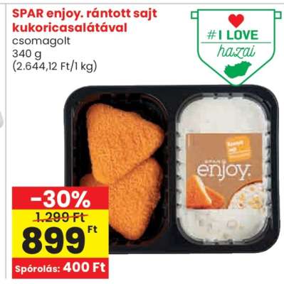 SPAR enjoy. rántott sajt kukoricasalátával