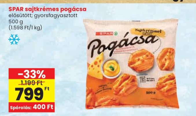 SPAR sajtkrémes pogácsa