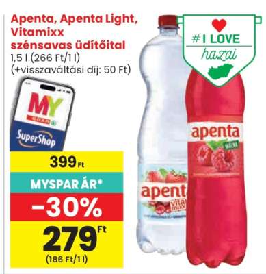 Apenta, Apenta Light, Vitamixx szénsavas üdítőital