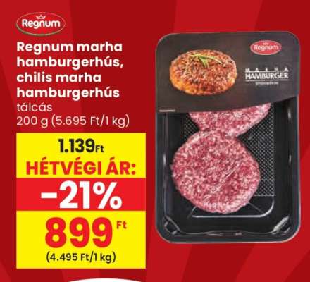 Regnum Marha hamburgerhús, chilis marha hamburgerhús