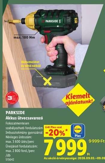 PARKSIDE Akkus ütvecsavarozó