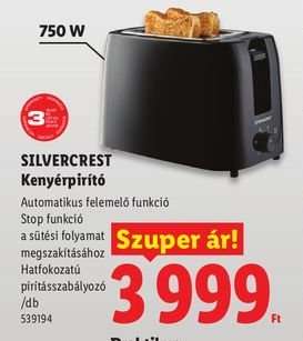 SILVERCREST Kenyérpirító