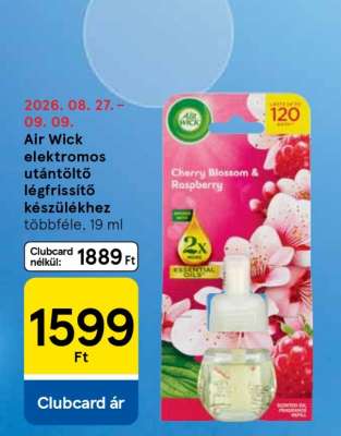 Air Wick elektromos utántöltő légfrissítő készülékhez