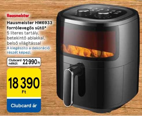 Hausmeister HM6933 forrólevegős sütő