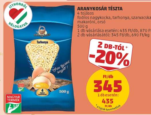 Aranykosár Tészta