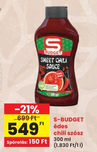 S-BUDGET édes chili szósz