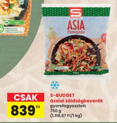 S-BUDGET ázsiai zöldségkeverék