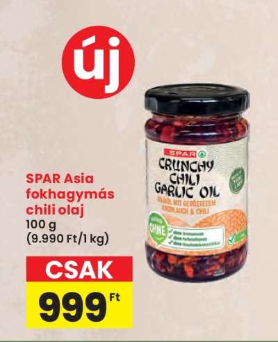SPAR Asia fokhagymás chili olaj