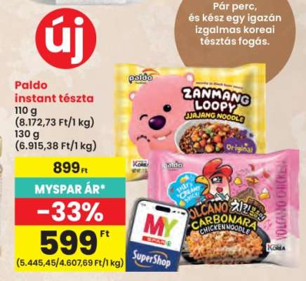 PALDO Instant tészta