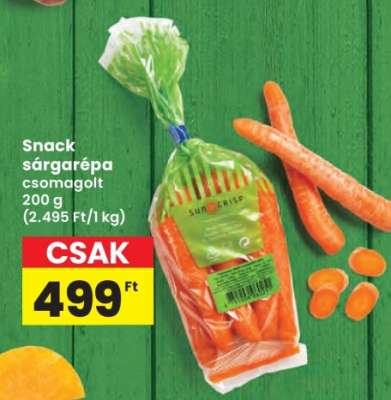 Snack sárgarépa csomagolt