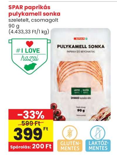SPAR paprikás pulykamell sonka