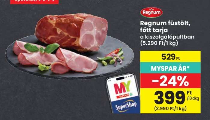 Regnum füstölt, főtt tarja