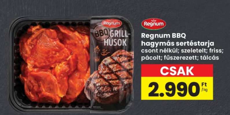 Regnum BBQ hagymás sertéstarja