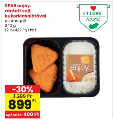 SPAR enjoy. rántott sajt kukoricasalátával