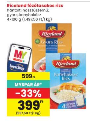 Riceland főzőtasakos rizs