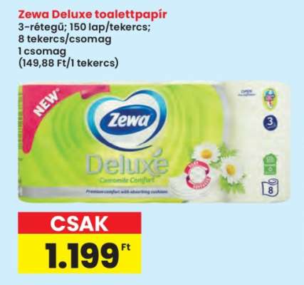 Zewa Deluxe toalettpapír