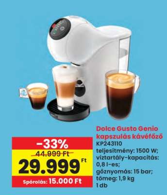 Dolce Gusto Genio kapszulás kávéfőző