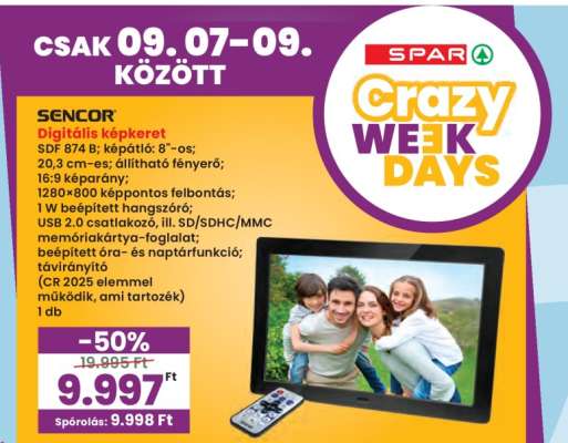 SENCOR Digitális képkeret