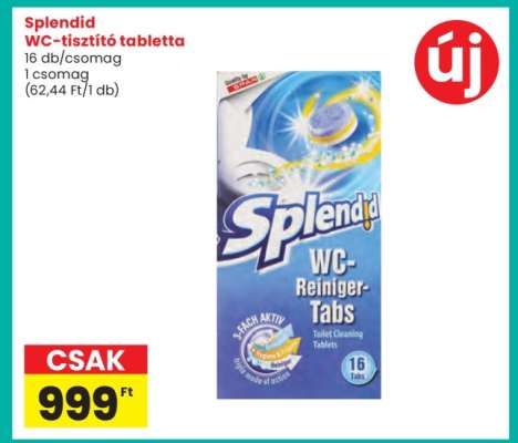 Splendid WC-tisztító tabletta