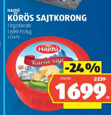 Hajdú Körös sajtkorong