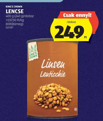 KING'S CROWN LENCSE