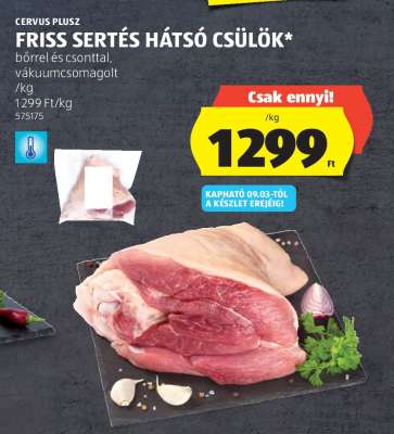Cervus Plusz Friss Sertés Hátsó Csülök