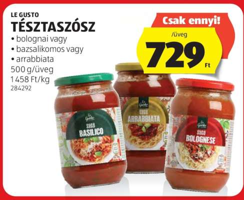 LE GUSTO TÉSZTASZÓSZ