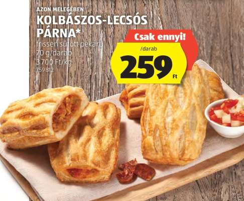 Kolbászos-lecsós párna