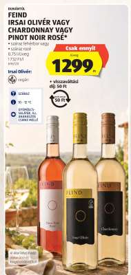 Feind Irsai Olivér vagy Chardonnay vagy Pinot Noir Rosé