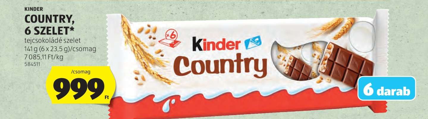 Kinder Country, 6 szelet