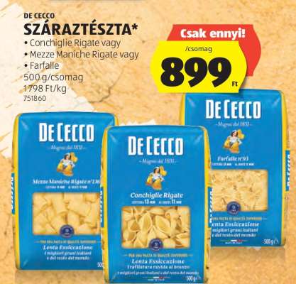 DE CECCO Száraztészta