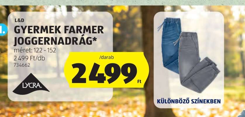 L&D Gyermek Farmer Joggernadrág