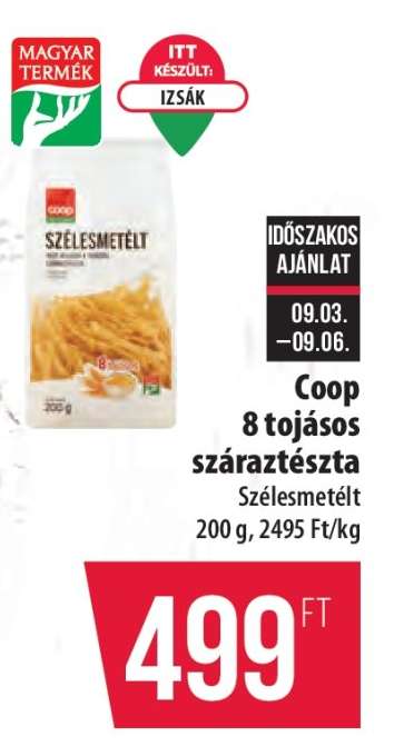 Coop 8 tojásos száraztészta